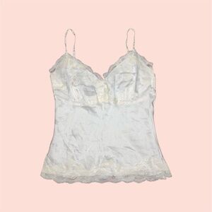 White Silk Tank Top